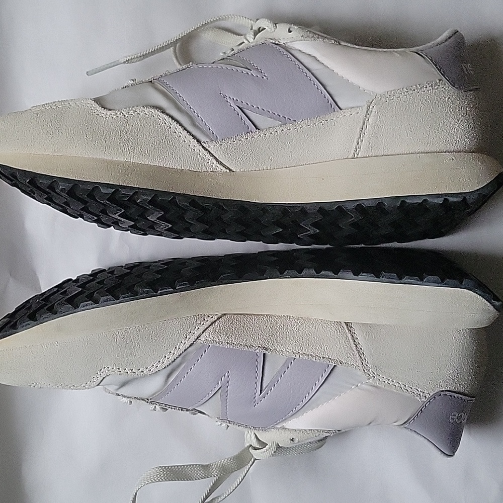 New Balance White and Light Gray Women’s Sneakers